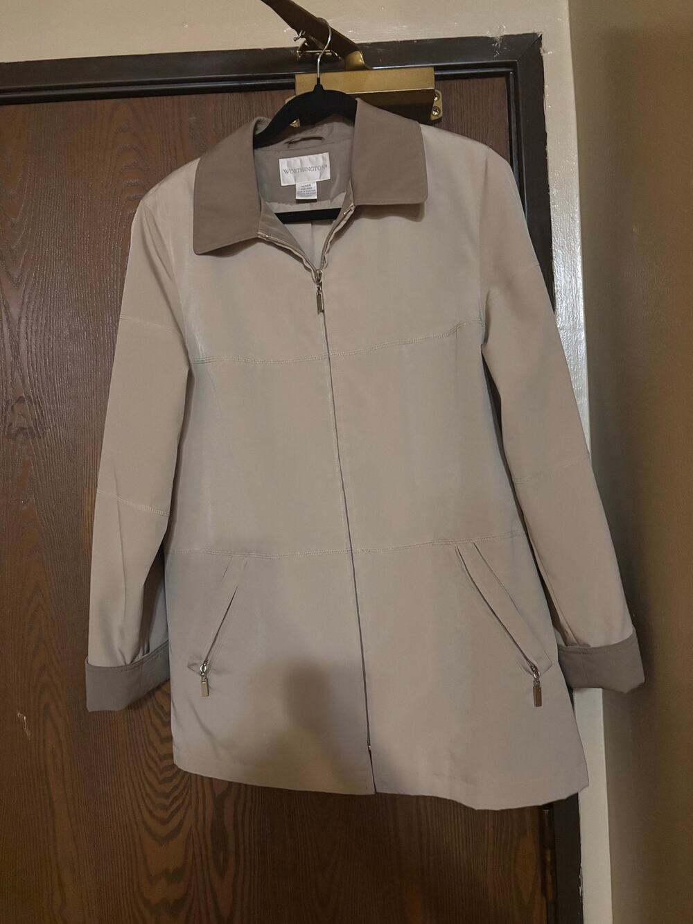 Worthington Beige Barn/Chore Preppy Fall Outerwear Coat/ Jacket